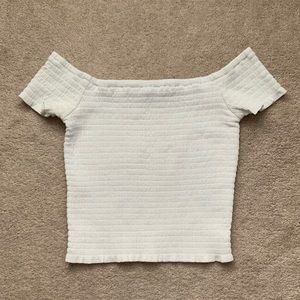 DYNAMITE | White Off-Shoulder Top